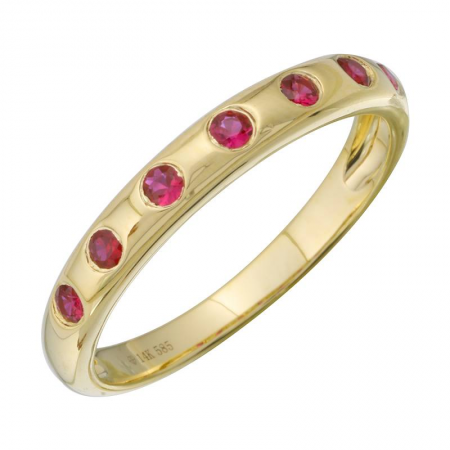 Gemstone Inlay Stacking Ring