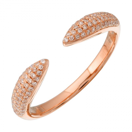 Pave Diamond Claw Ring