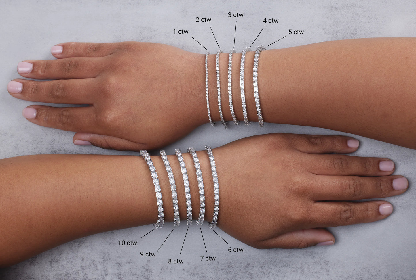 14KT Classic LAB Diamond Tennis Bracelet