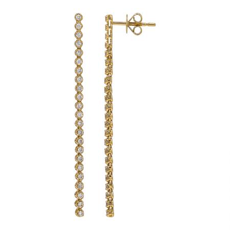 Crown Set Line Earring