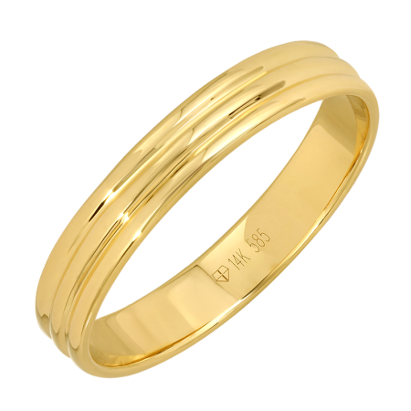Gold Fluted Eternity Band