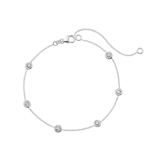 18KT 5 Station Bracelet