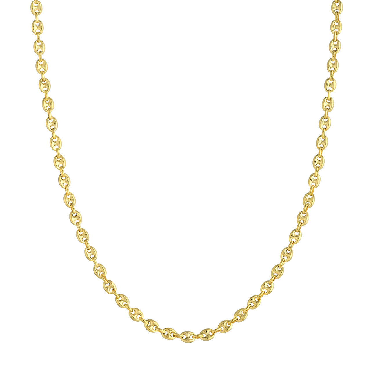 14KY Puff Mariner Chain Necklace