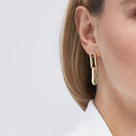 14KY Pinched Link Earring