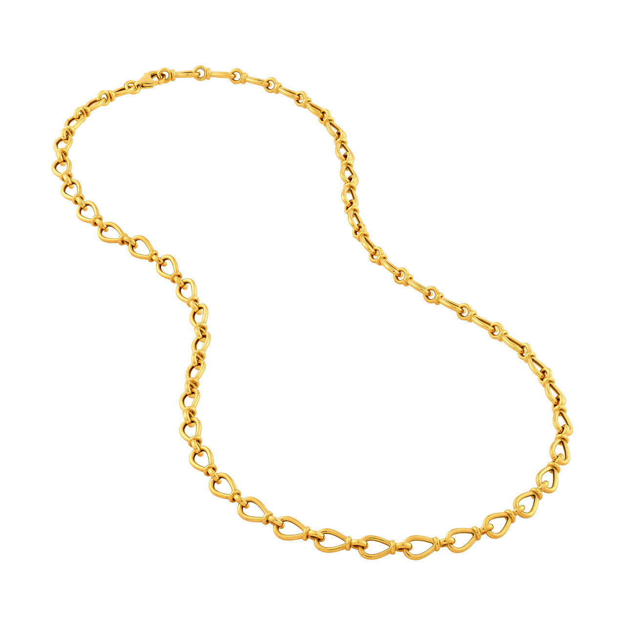 14KY Teardrop Link Chain Necklace