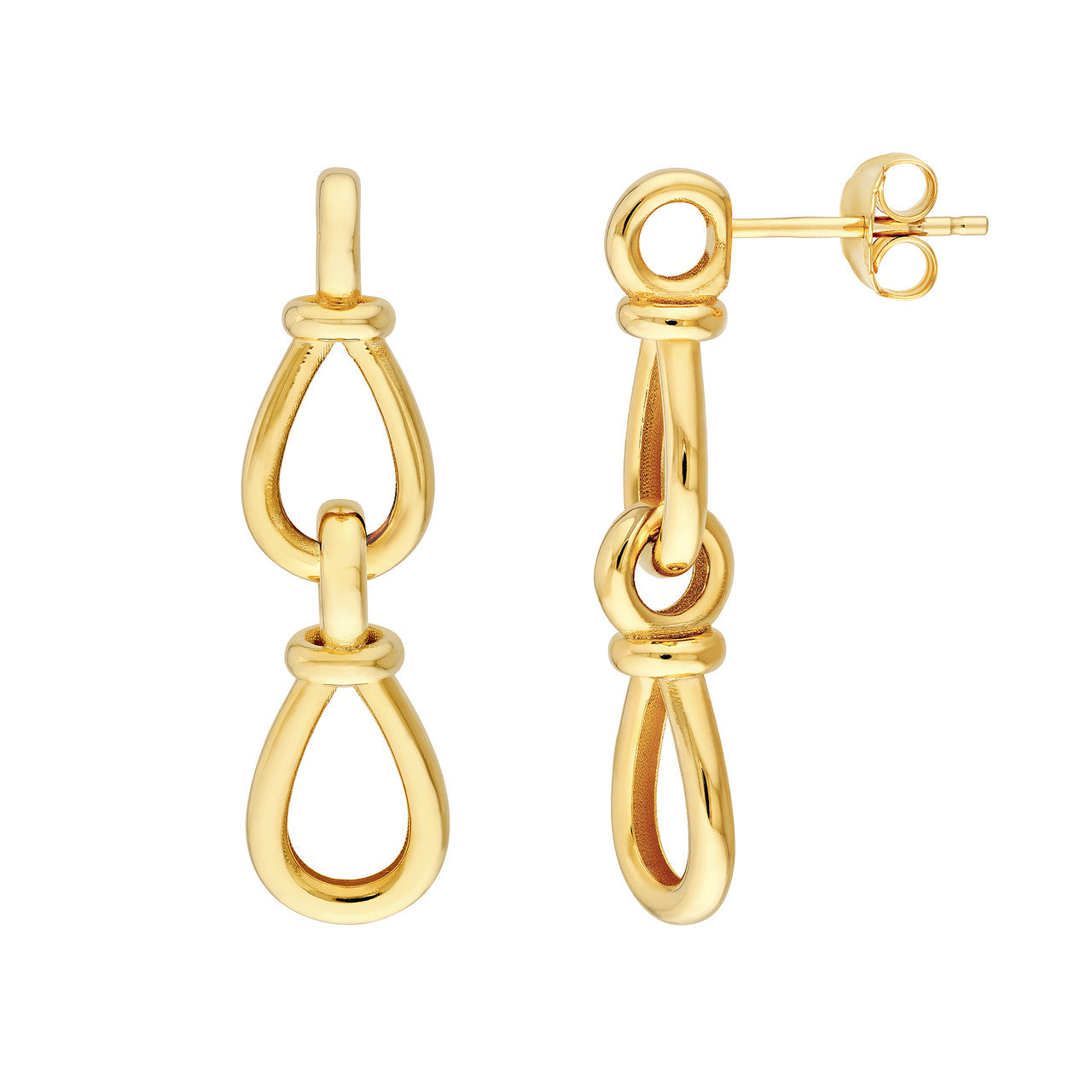14KT Teardrop Link Earring