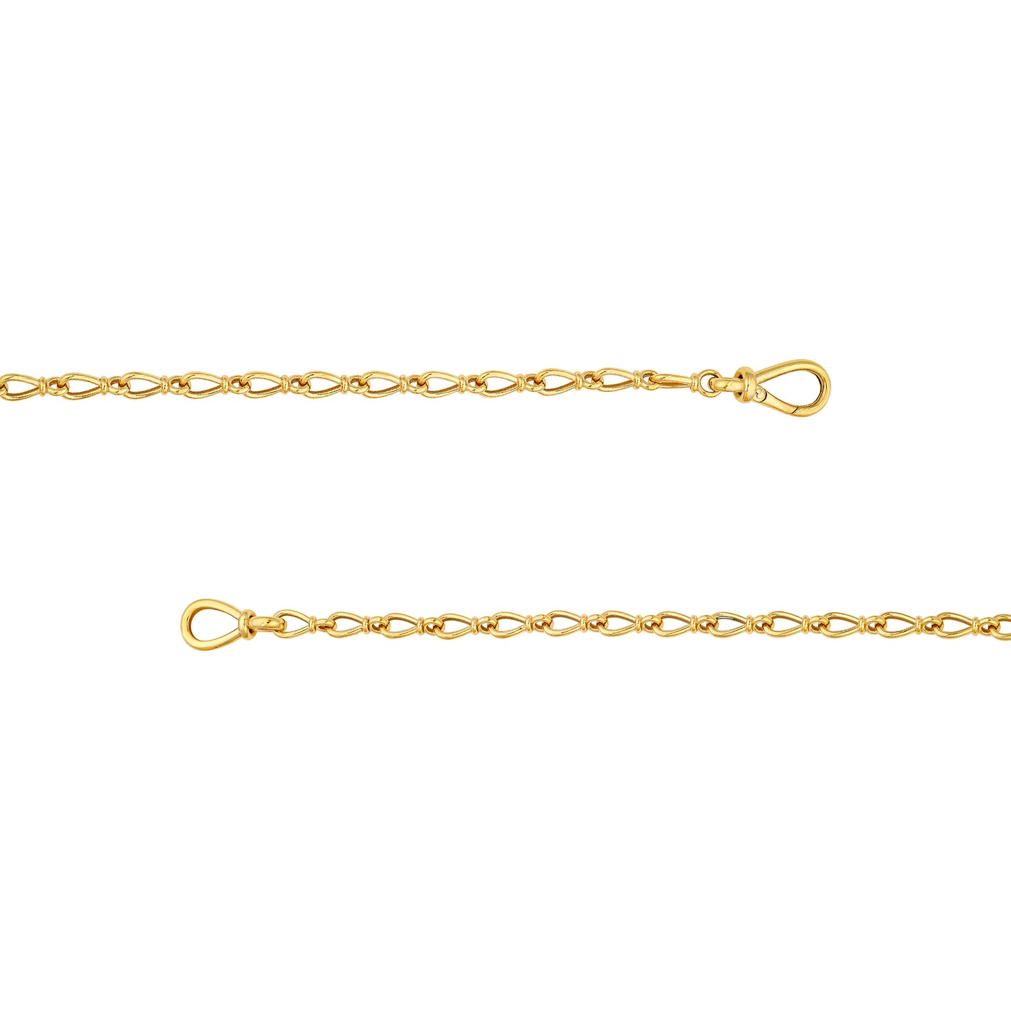 14KT Teardrop Lariat Split chain