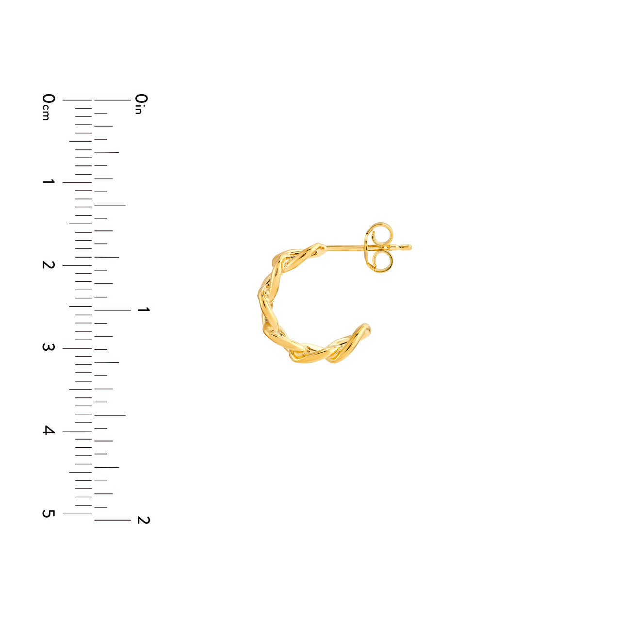 14KT Open Link Huggie