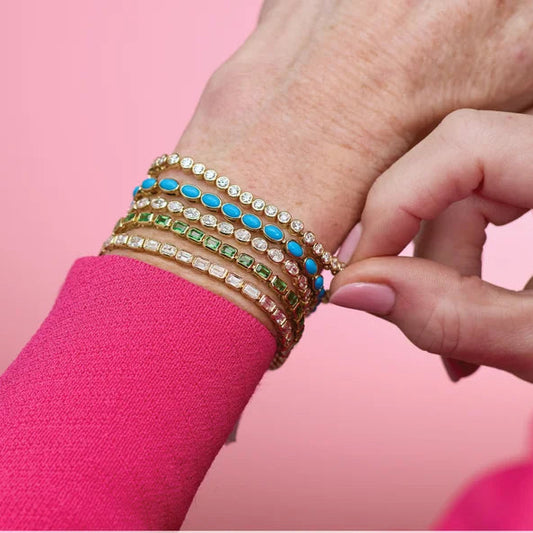 14KT Bezel Line Lab Diamond Bracelet