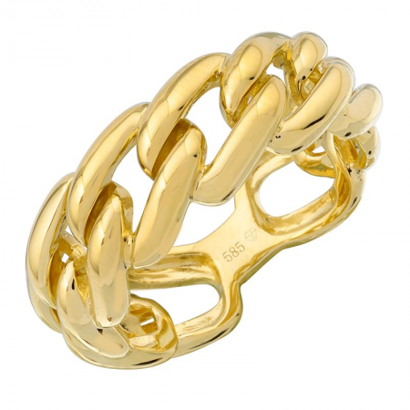 14KY Gold Curb Link Ring