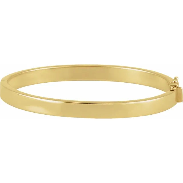 14KT Engravable Hinged Bangle