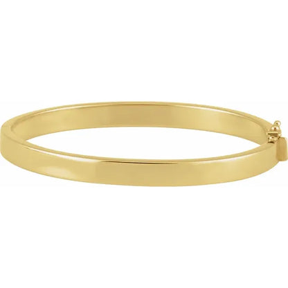 14KT Engravable Hinged Bangle