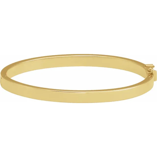 14KT Engravable Hinged Bangle