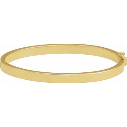 14KT Engravable Hinged Bangle