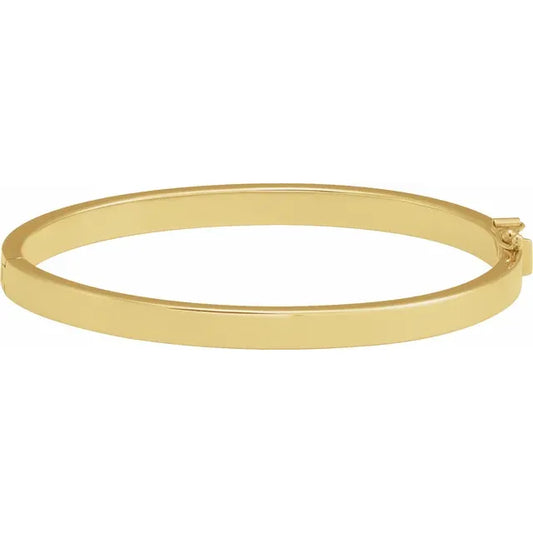 14KT Engravable Hinged Bangle