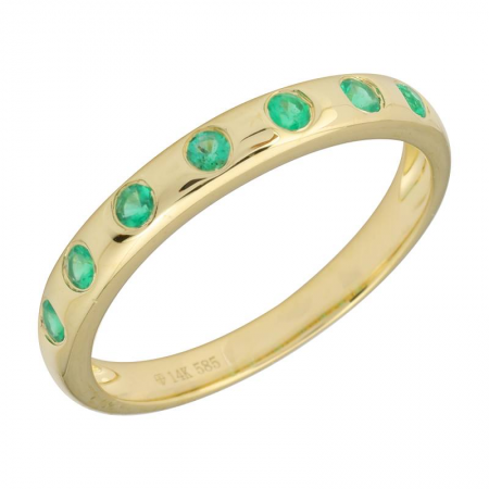 Gemstone Inlay Stacking Ring