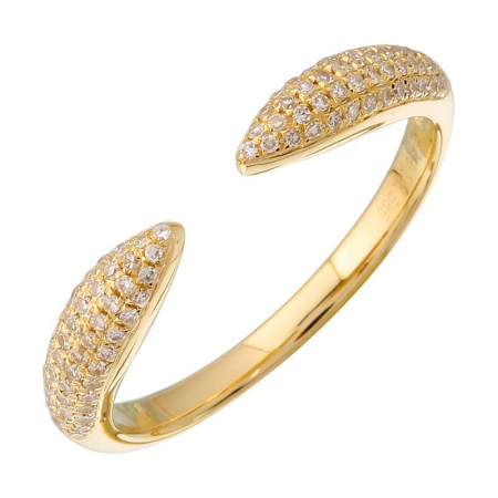 Pave Diamond Claw Ring