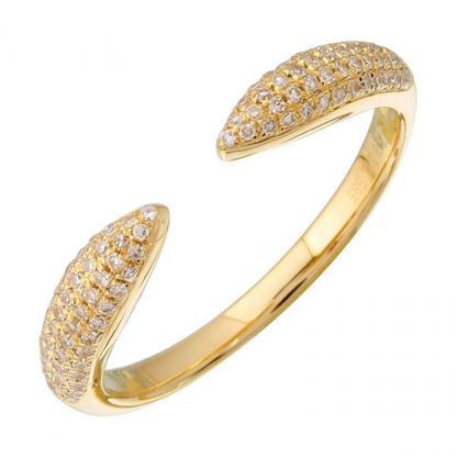 Pave Diamond Claw Ring