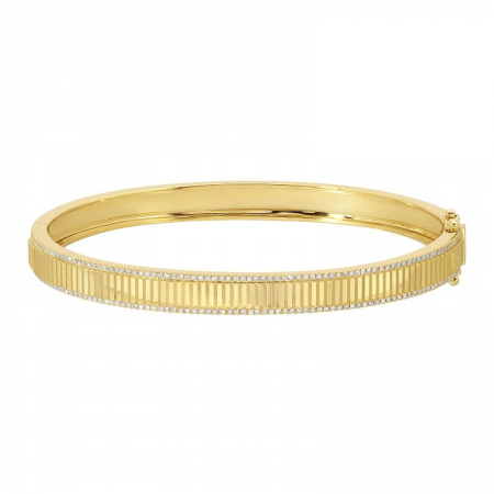 Fluted Diamond Edge Bangle