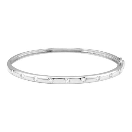 Diamond Inlay Bangle