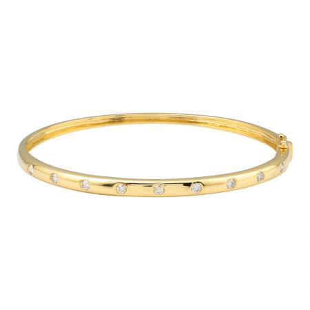 Diamond Inlay Bangle