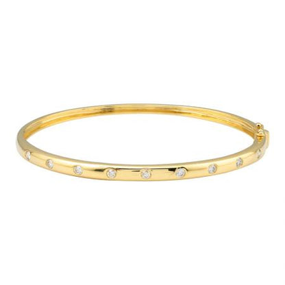 Diamond Inlay Bangle