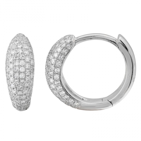 14KT Pave Claw Huggie