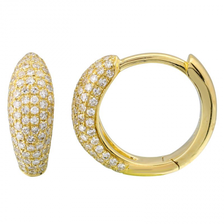 14KT Pave Claw Huggie