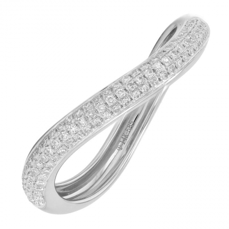 14KT Wave Pave Stacking Ring