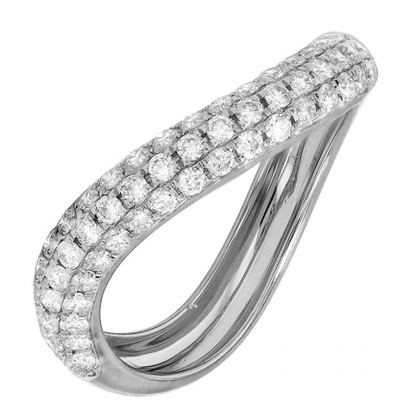 14KT Wave Pave Stacking Ring