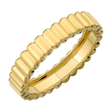Gold Ridged Eternity Band
