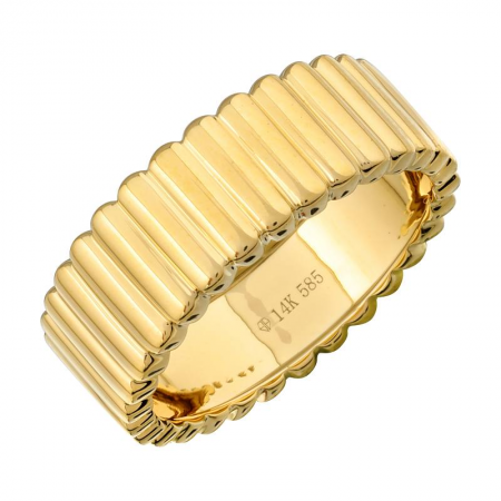 Gold Ridged Eternity Band