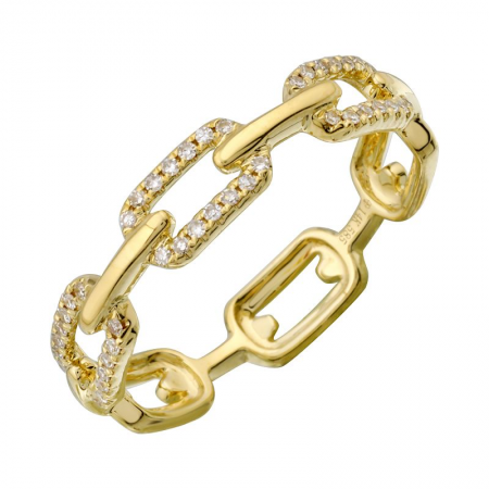 Gold Link Eternity Diamond Ring