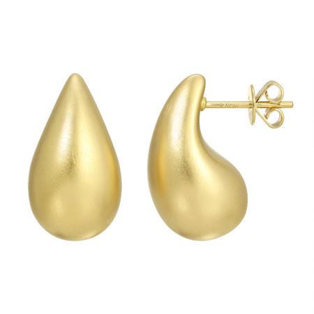 14KT Teardrop  Gold Stud