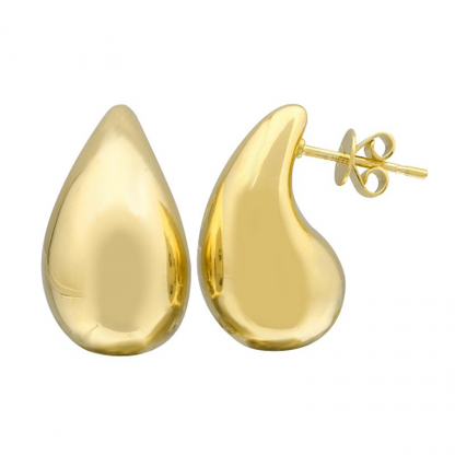 14KT Teardrop  Gold Stud