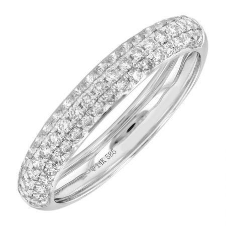 Diamond Pave Dome Half Way Band