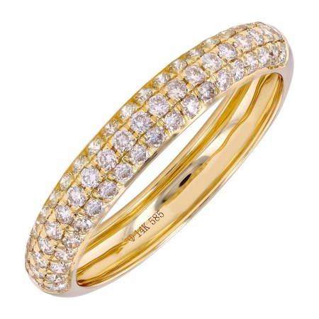 Diamond Pave Dome Half Way Band