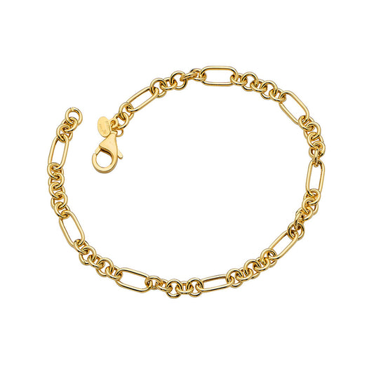 14KT Mixed Multi-Link Bracelet