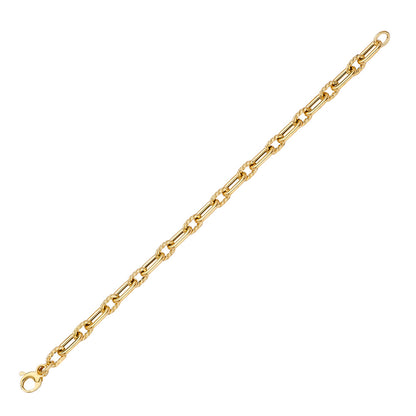 Alternating Oval Twist Link Chain Bracelet