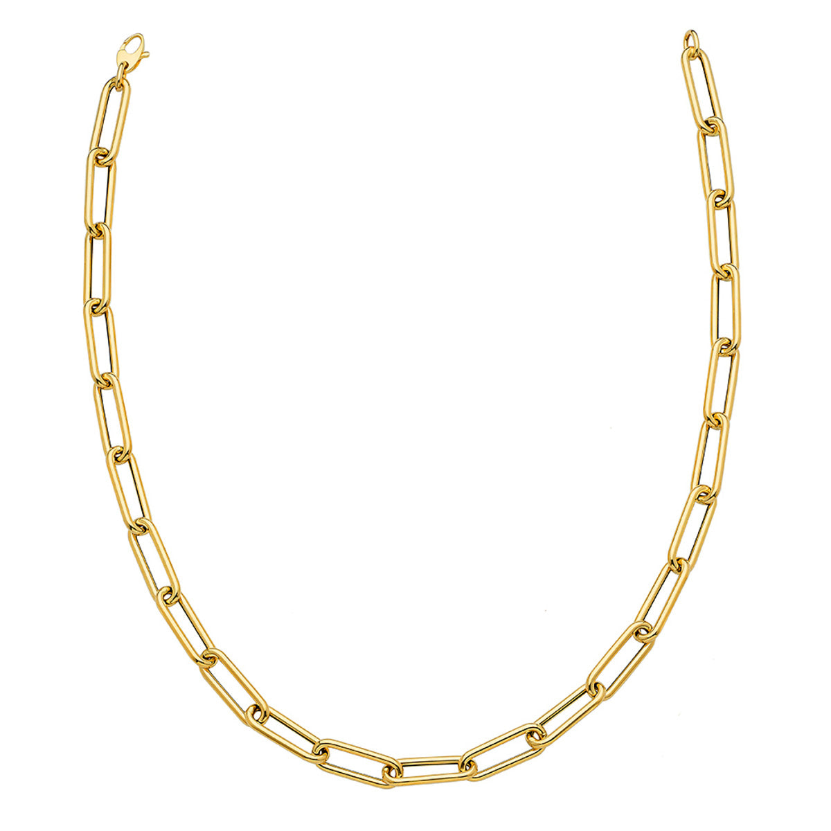 14KT Large Paperclip Link Chain Necklace
