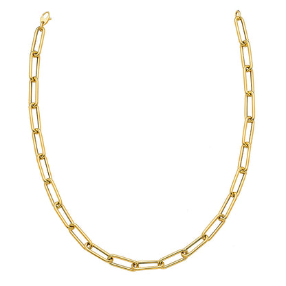 14KT Large Paperclip Link Chain Necklace