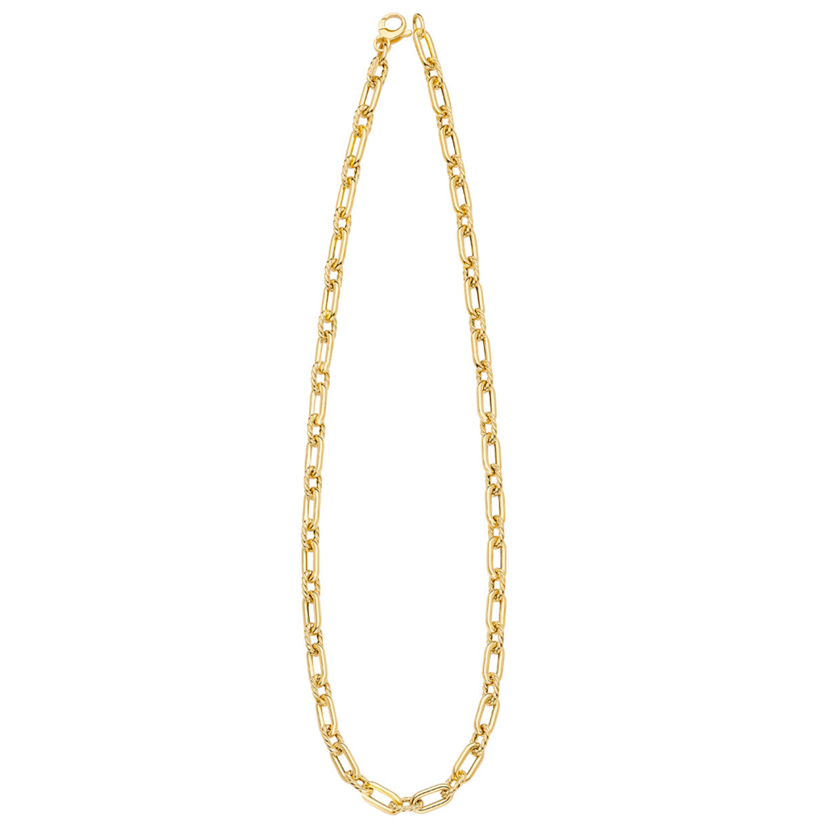 Alternating Oval Twist Link Necklace