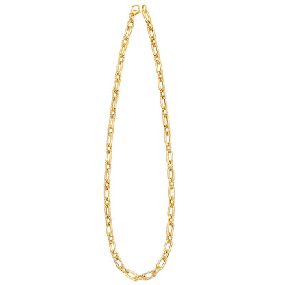 Alternating Oval Twist Link Necklace