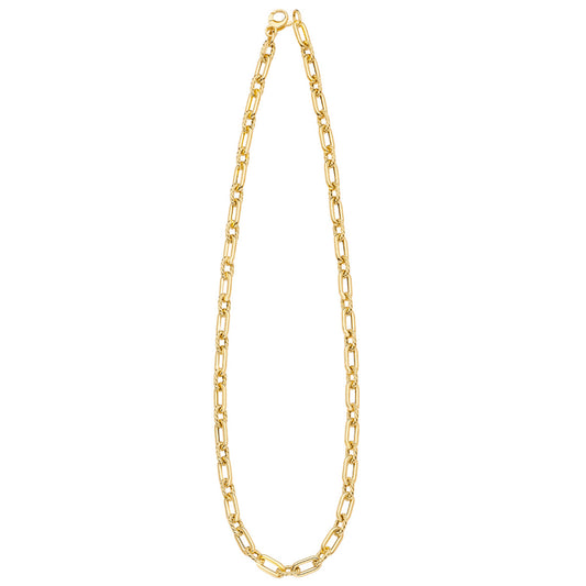 Alternating Oval Twist Link Necklace