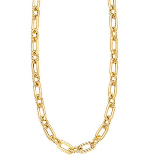 Alternating Oval Twist Link Chain Bracelet