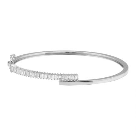 Baguette Diamond Crossover Bangle