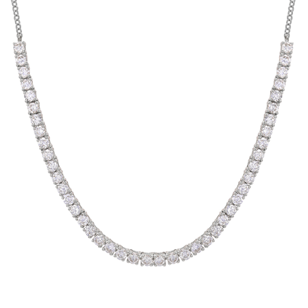 14KT Classic 1/2 Way Diamond Tennis Necklace
