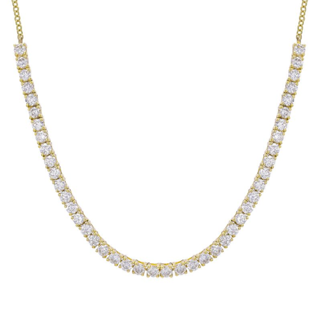 14KT Classic 1/2 Way Diamond Tennis Necklace