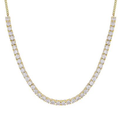 14KT Classic 1/2 Way Diamond Tennis Necklace