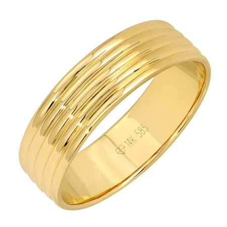 Gold Fluted Eternity Band